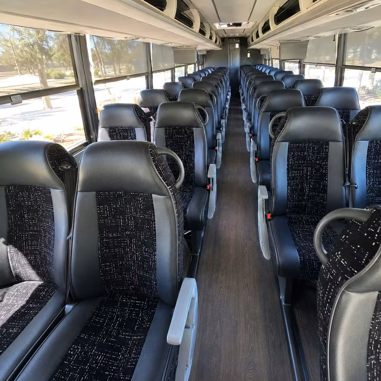 56 passenger charter bus interior