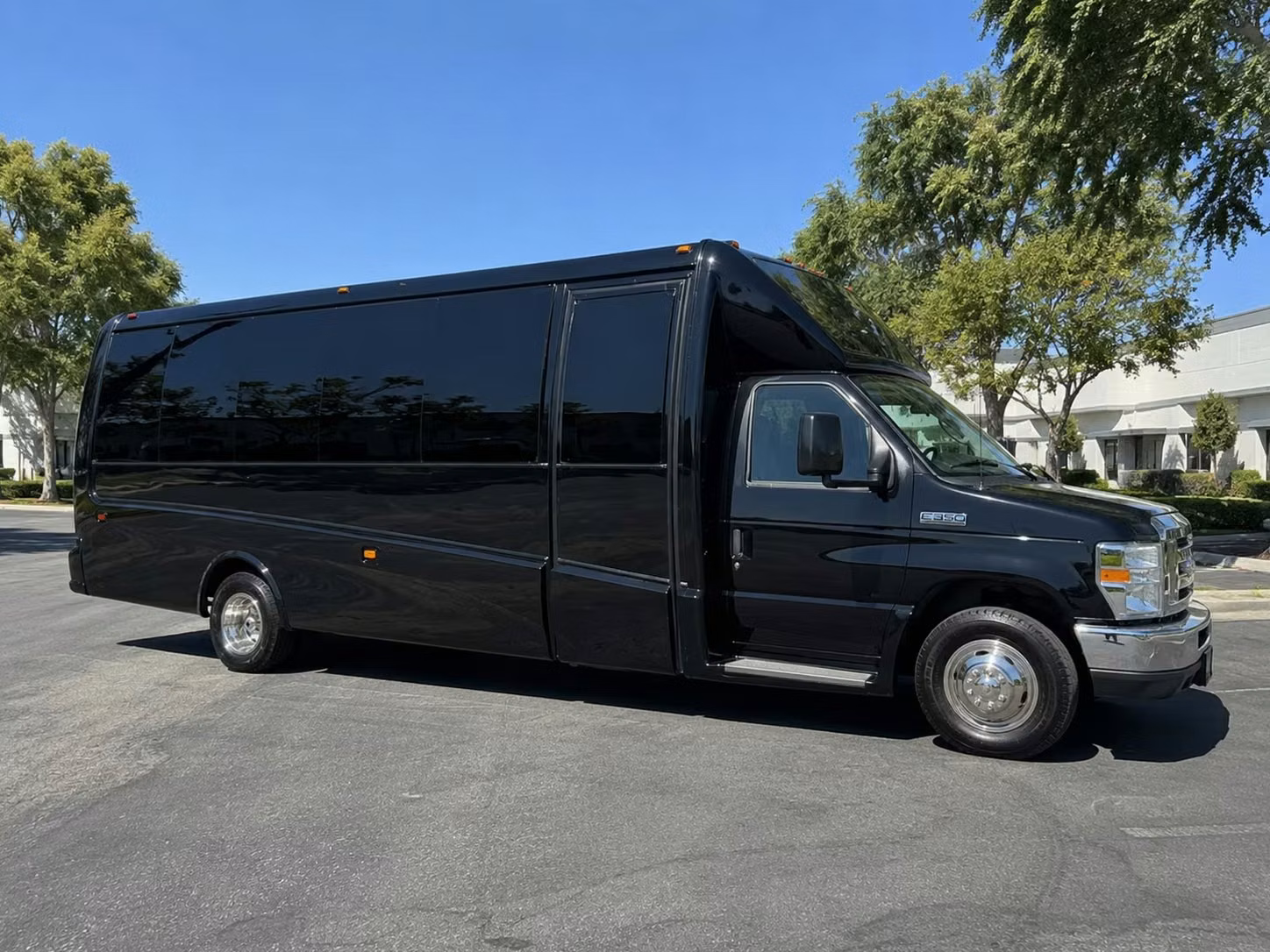 party buses and minibuses that turn the ride into part of the celebration